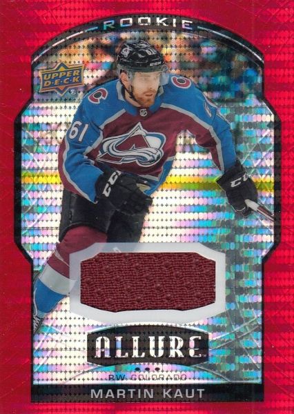 jersey RC karta MARTIN KAUT 20-21 Allure Red Rainbow Jersey Rookie číslo 77